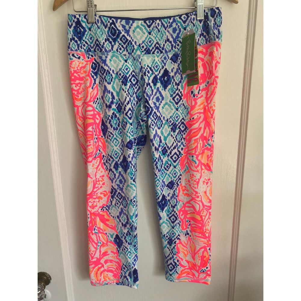 NWT LILLY PULITZER Luxletic Weekender Cropped Leggings Size Large